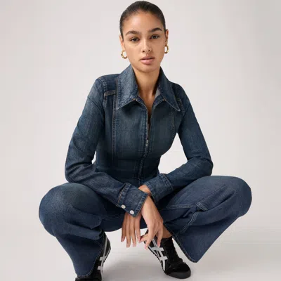 Levi's Stretch Fitted Trucker Jacket In Blue