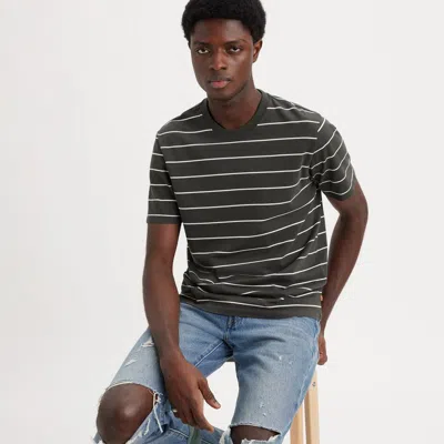 Levi's Striped Essential T-shirt In Gray