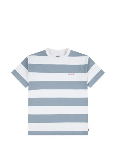 Levi's Kids' Striped Logo T-shirt In Blue
