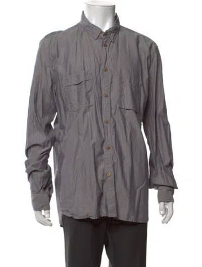 Pre-owned Levi's Striped Long Sleeve Shirt In Blue/grey