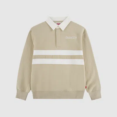 Levi's Striped Rugby Sweatshirt Big Boys 8-20 L In Fields Of Rye