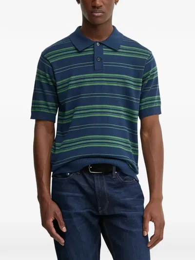 Levi's Striped Short-sleeve Polo Shirt In Blue
