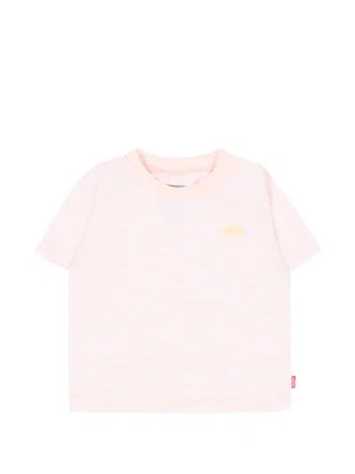 Levi's Babies' Striped Short-sleeve T-shirt In Pink