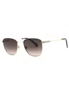 Levi's Levis Stylish Rectangular Women's Sunglasses In Gold
