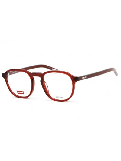 Levi's Levis Stylish Round Eyeglasses For Men - Model Lv 1024 In Red