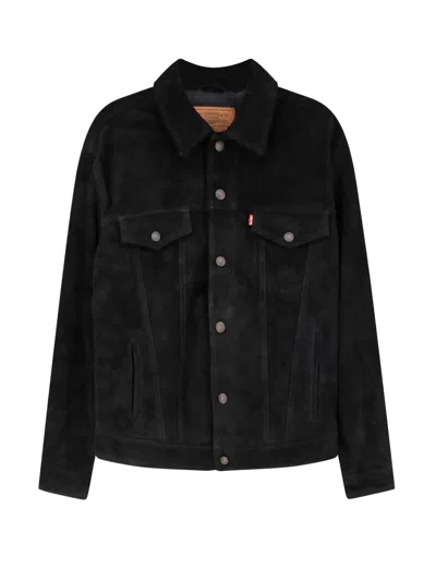 Levi's Suede Jacket In Black