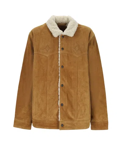 Levi's Suede Jacket With Faux Fur Lining In Brown