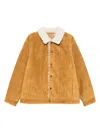 Levi's Suede Shearling-collar Leather Jacket In Orange