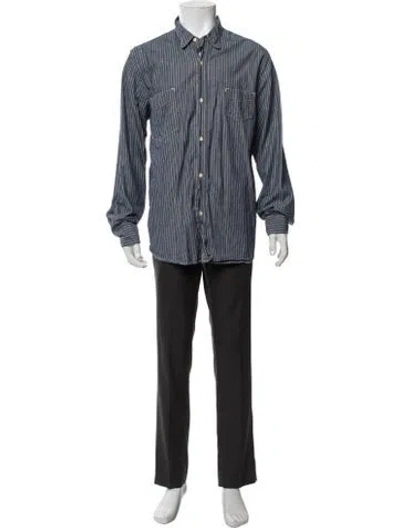 Pre-owned Levi's Sun Set Striped Shirt In Blue