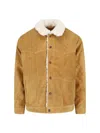 Levi's Suede Jacket With Shearling Collar Levis In Brown