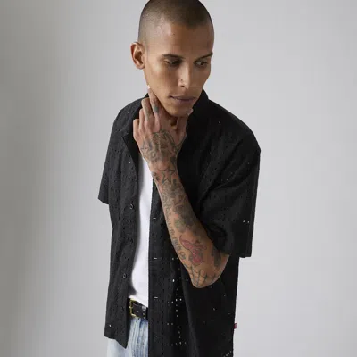 Levi's Sunset Camp Eyelet Shirt In Black