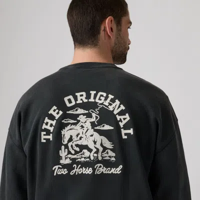 Levi's Sunset Crew Sweatshirt In Original Brand Jet Black