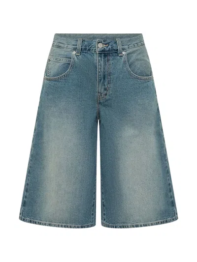 Levi's Super Baggy Denim Shorts In Blue