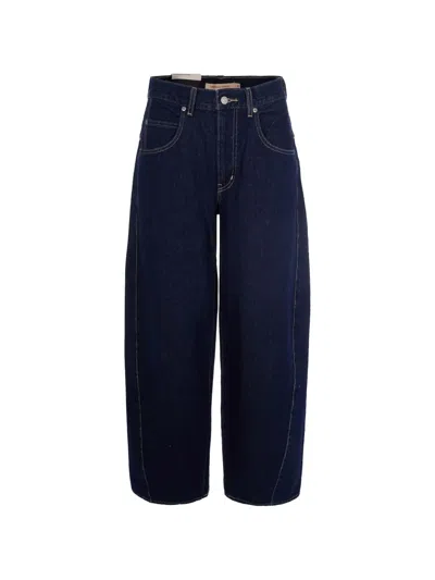 Levi's Jeans Super Baggy Barrel Dark Indigo In Blue