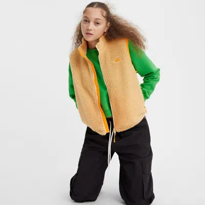 Levi's Super Fluff Sherpa Vest In Orange