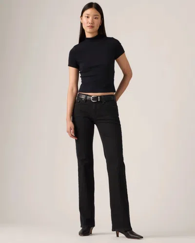 Levi's Superlow Jeans Women's Black Dark Wash Low Rise Bootcut Leg Pall77