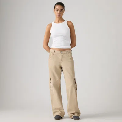 Levi's Superlow Loose Women's Cargo Pants 23x32 In Travertine Pigment