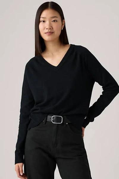 Levi's Supersoft V Neck Cardigan In Black