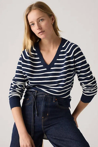 Levi's Supersoft V Neck Cardigan In Blue