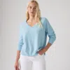 Levi's Supersoft V-neck Pullover Sweater In Blue