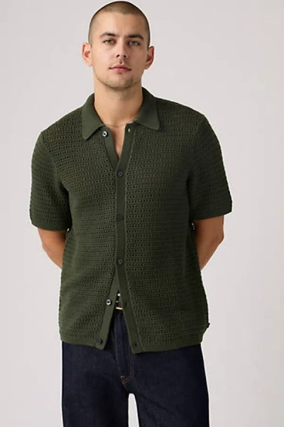 Levi's Sweater Knit Shirt In Green