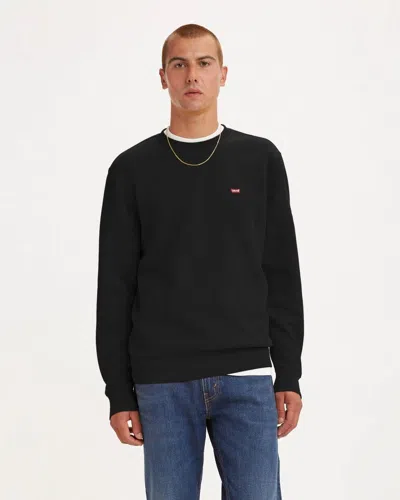 Levi's Sweatshirt Men's Black Fleece Standard Fit Long Sleeve Cozy Jax1285