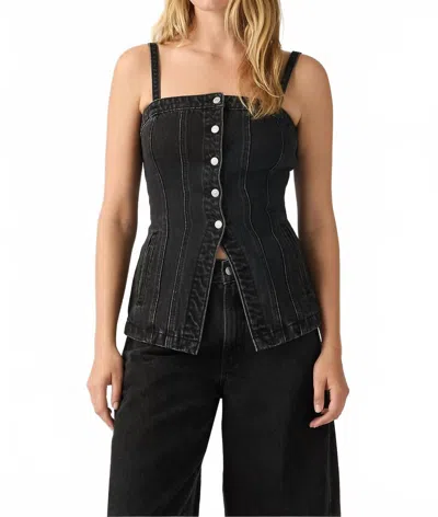 Levi's Tailored Bustier Tank Top In Open Mind In Black