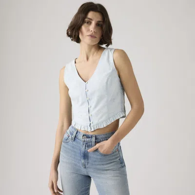 Levi's Teagan Sleeveless Blouse In Blue