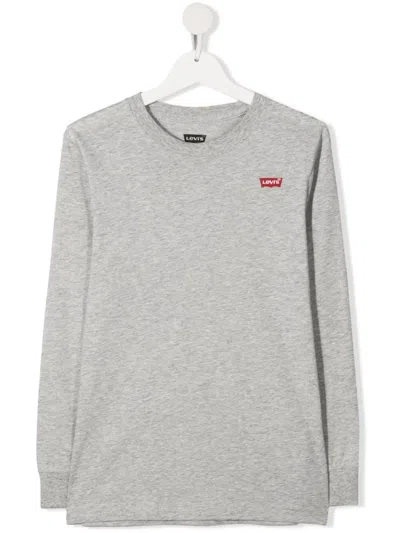Levi's Teen Logo-print T-shirt In Grey