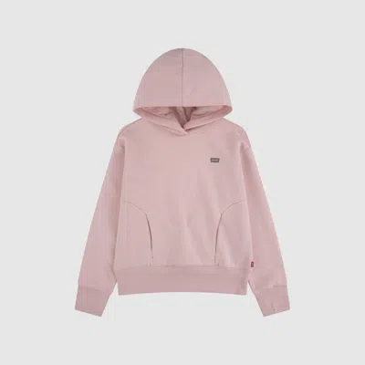 Levi's Teenager Batwing Patch Hoodie In Pink / Powder Pink