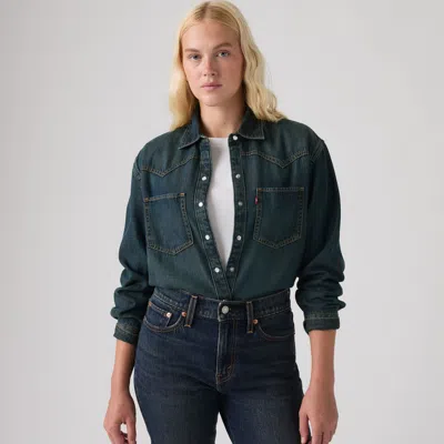 Levi's Teodora Western Lightweight Shirt In Blue