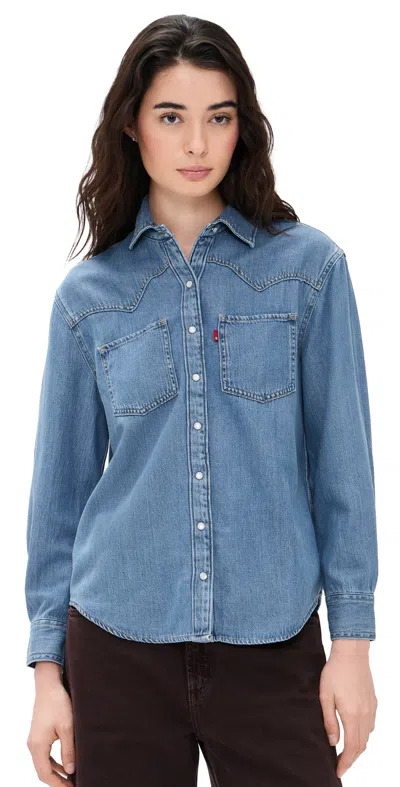 Levi's Teodora Western Shirt Going Steady 7 In Blue