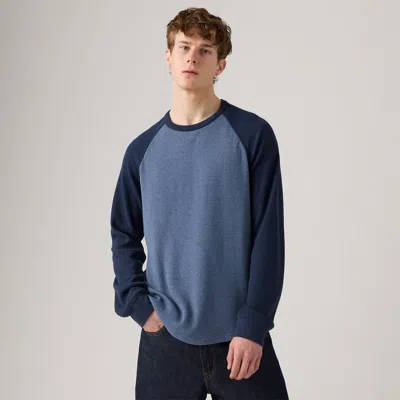 Levi's Thermal Raglan Crewneck T-shirt In Multi