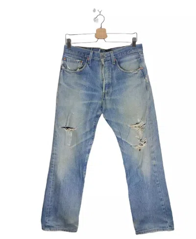 Pre-owned Levi's Thrashed Vintage 2000s  501xx Denim In Blue
