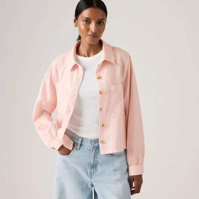 Levi's Tini Long Sleeve Utility Shirt In Pink