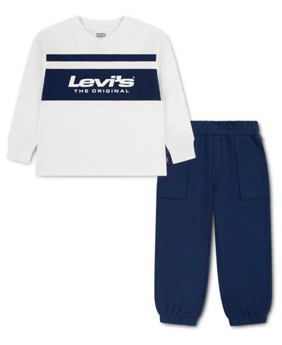Levi's Babies' Toddler Boys' 2t-4t Downtown Sweatshirt And Joggers, 2-piece Set In Multi