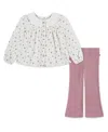 Levi's Toddler Girls 2-piece Collared Blouse And Flared Leggings Set In Multi