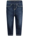 Levi's Toddler Girls Adjustable Waistband Stretch Denim Jeggings In Dark Blue