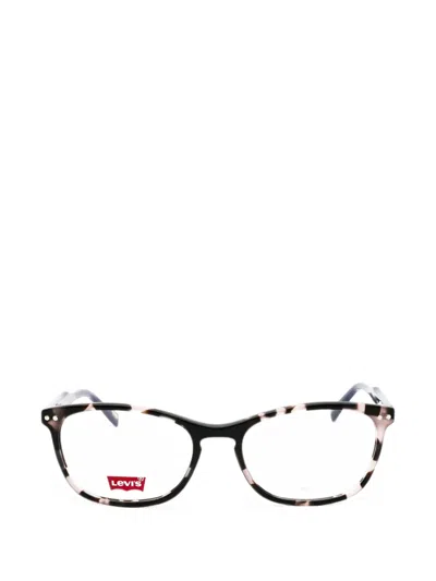 Levi's Tortoiseshell-effect Oval-frame Glasses In Black