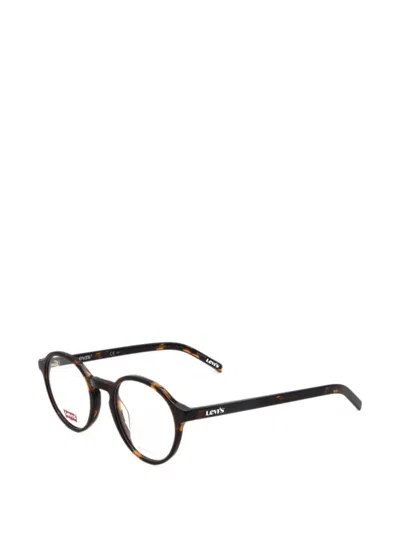 Levi's Round-frame Glasses In Black