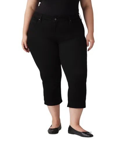 Levi's Trendy Plus Size Shaping Skinny Capri Jeans In Soft Black