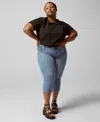 Levi's Trendy Plus Size 311 Shaping Skinny Capri Jeans In Lapis Level