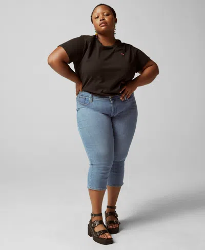 Levi's Trendy Plus Size 311 Shaping Skinny Capri Jeans In Lapis Level