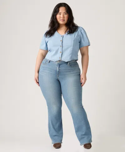 Levi's Trendy Plus Size 315 Mid-rise Shaping Bootcut Jeans In Camp Denim Plus