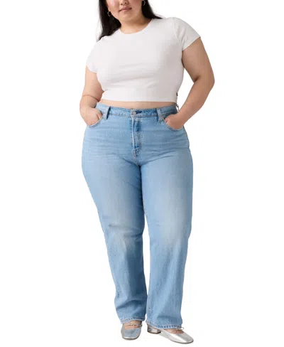 Levi's Trendy Plus Size 501 Cotton High-rise Jeans In Blue
