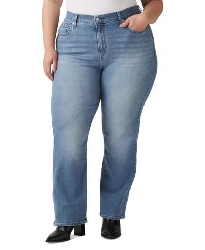 Levi's Trendy Plus Size 724 High-rise Straight-leg Jeans In Blue