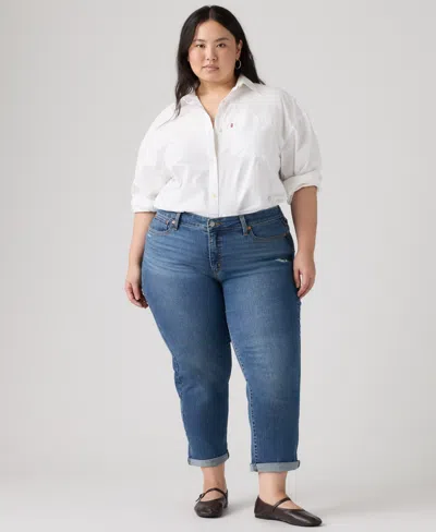 Levi's Trendy Plus Size Boyfriend Jeans In Animal Print
