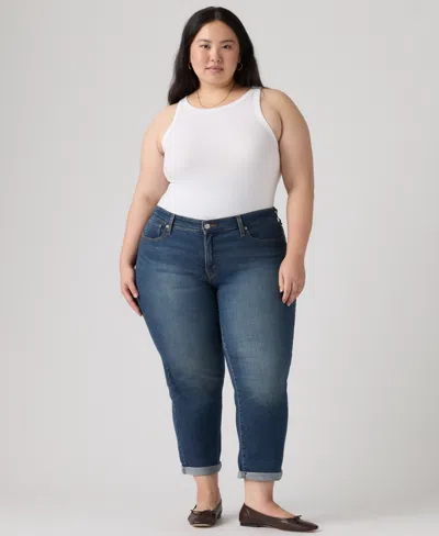 Levi's Trendy Plus Size Boyfriend Jeans In Blue