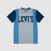 Levi's Tri Colorblock Tee Big Boys S-xl T-shirt Xl In Blue