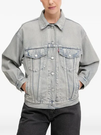 Levi's Trucker Acid-wash Denim Jacket In Blue